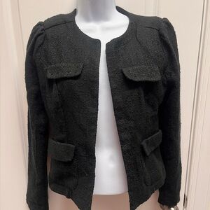 Monteau Black Textured Blazer small
